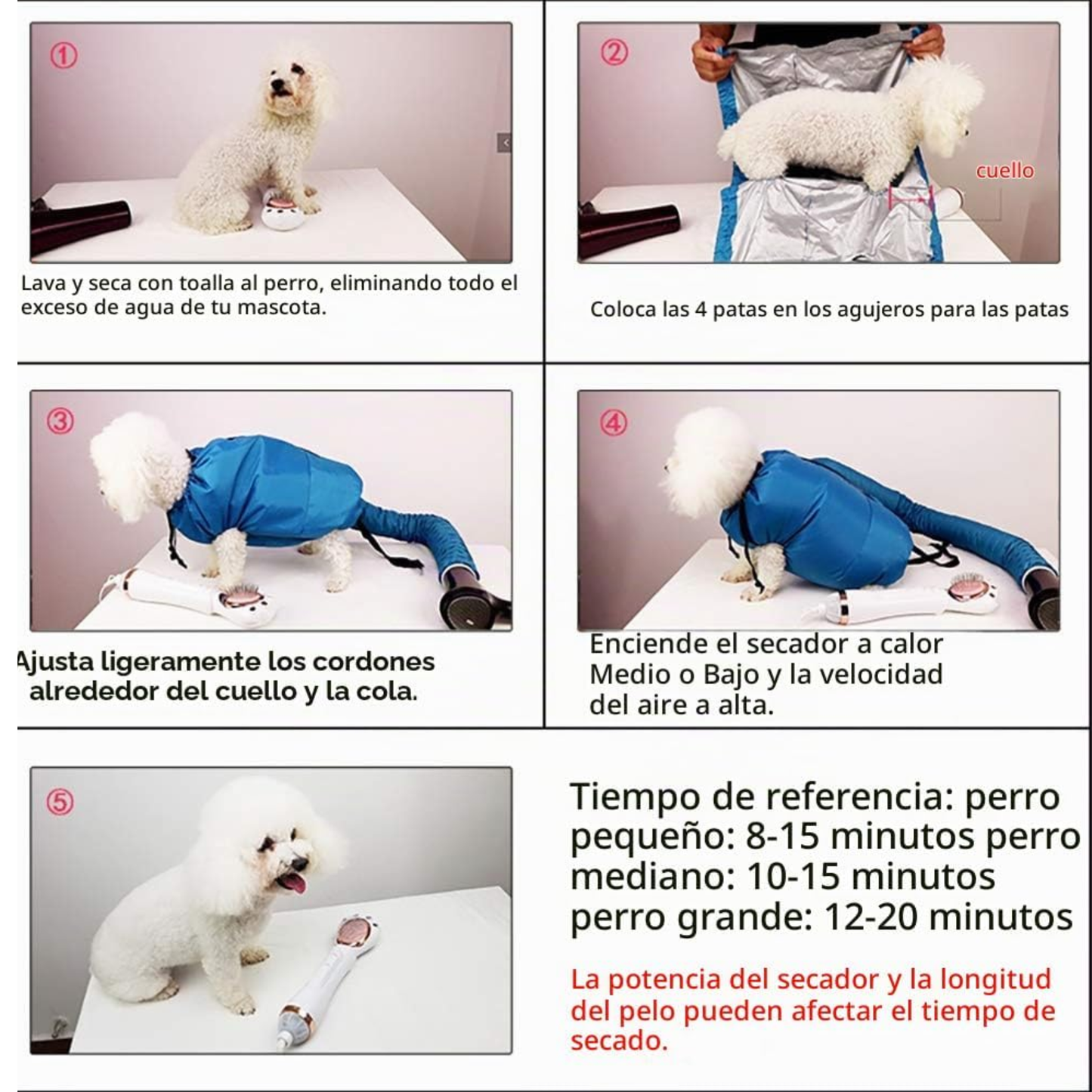 Bolsa de Secado para Mascotas sin Estrés.